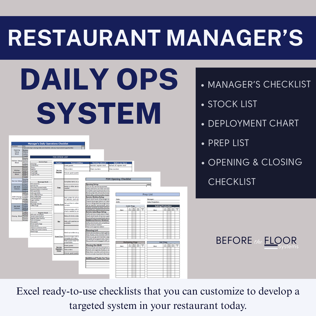 Restaurant Manager Checklists for Daily Operations
