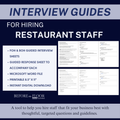 Restaurant Staffing Interview Guides for FOH and BOH