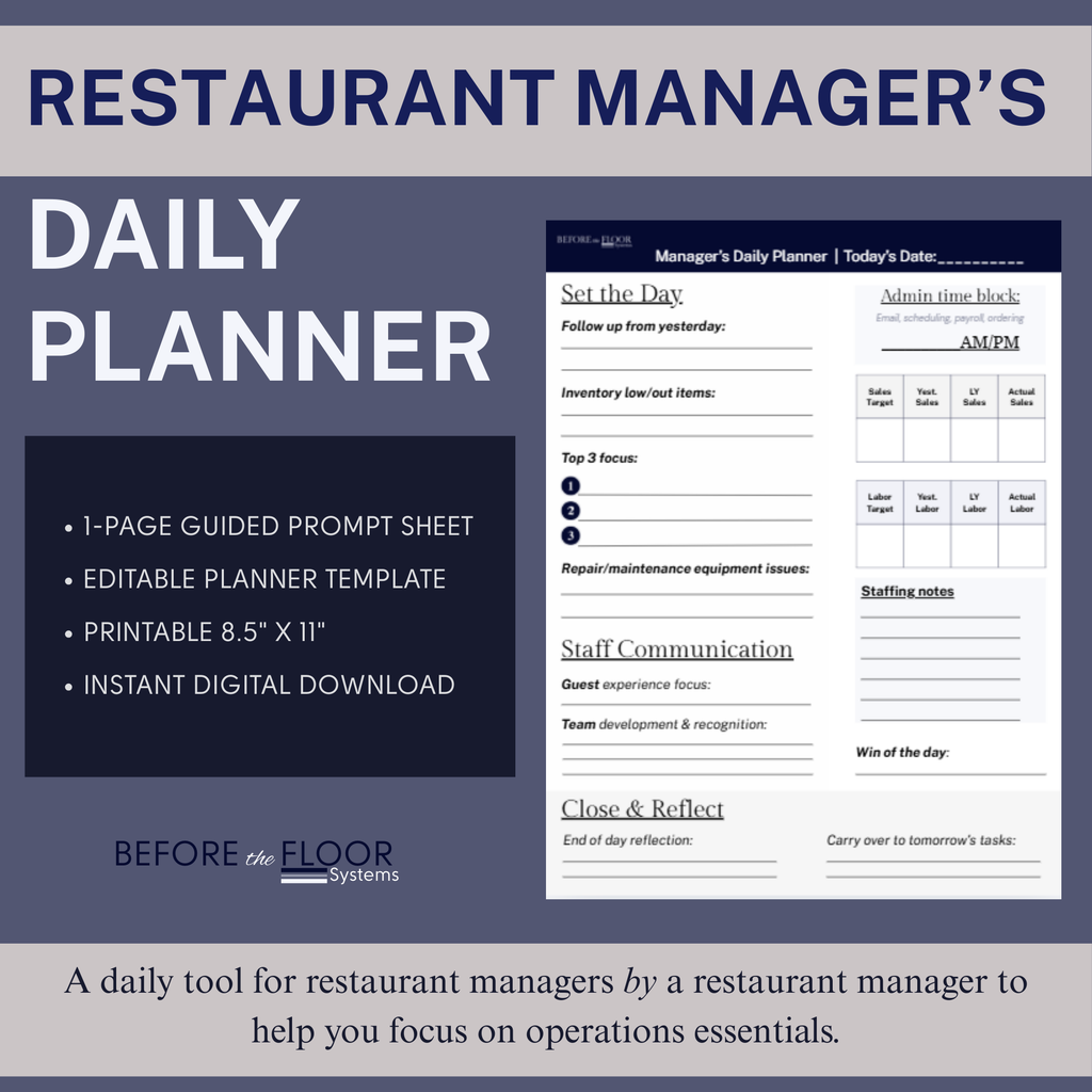 Manager Daily Planner