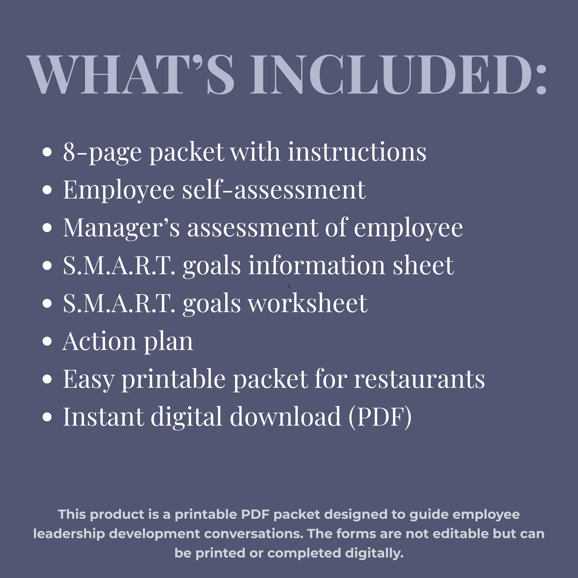 Employee Development Program for Restaurant Leadership