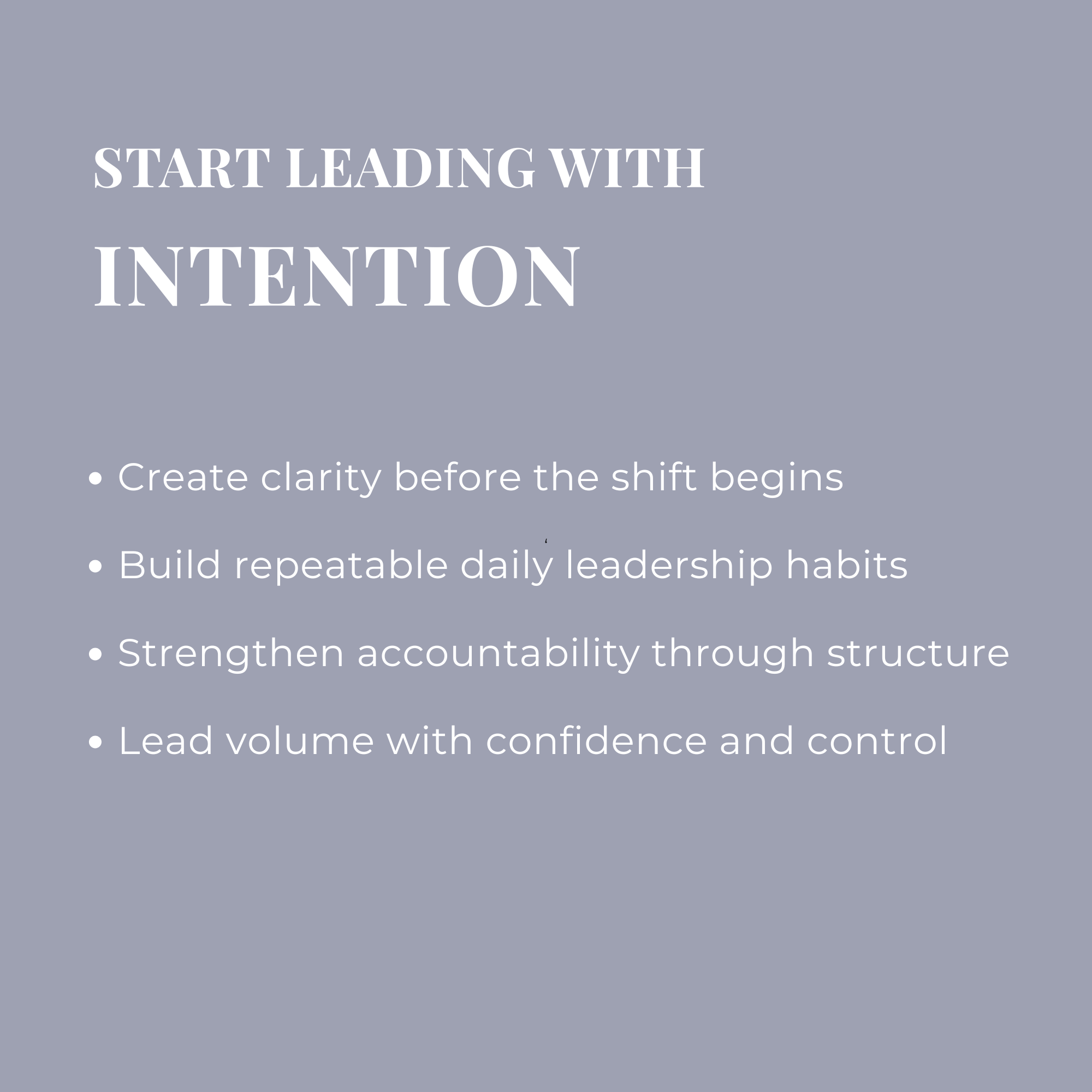 Pre-Shift Meeting Planner for Restaurant Managers