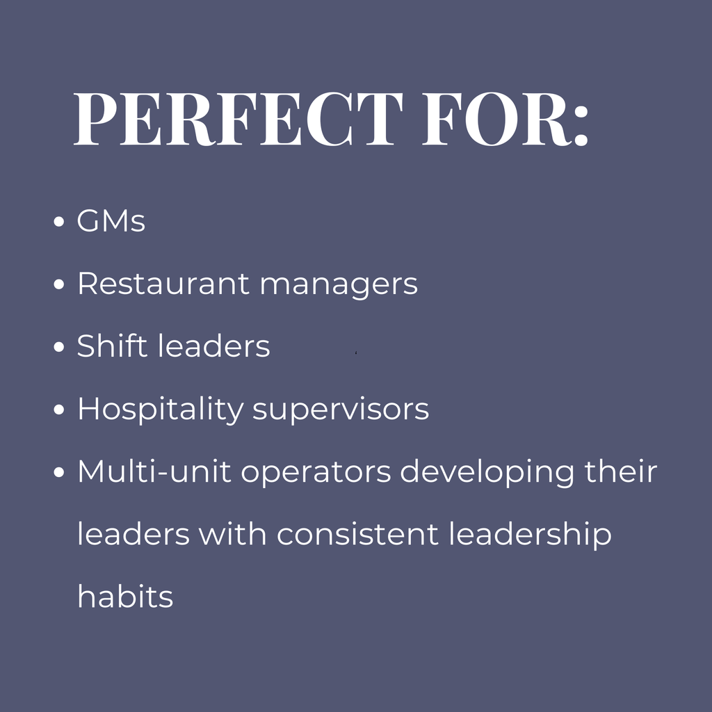 Pre-Shift Meeting Planner for Restaurant Managers