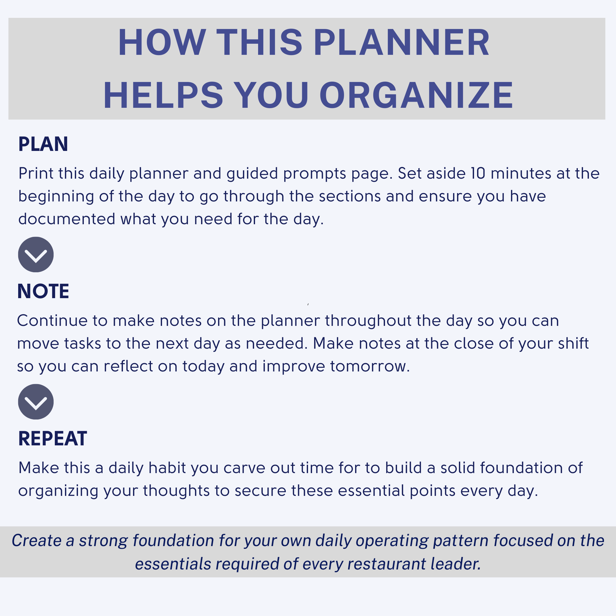 Manager Daily Planner